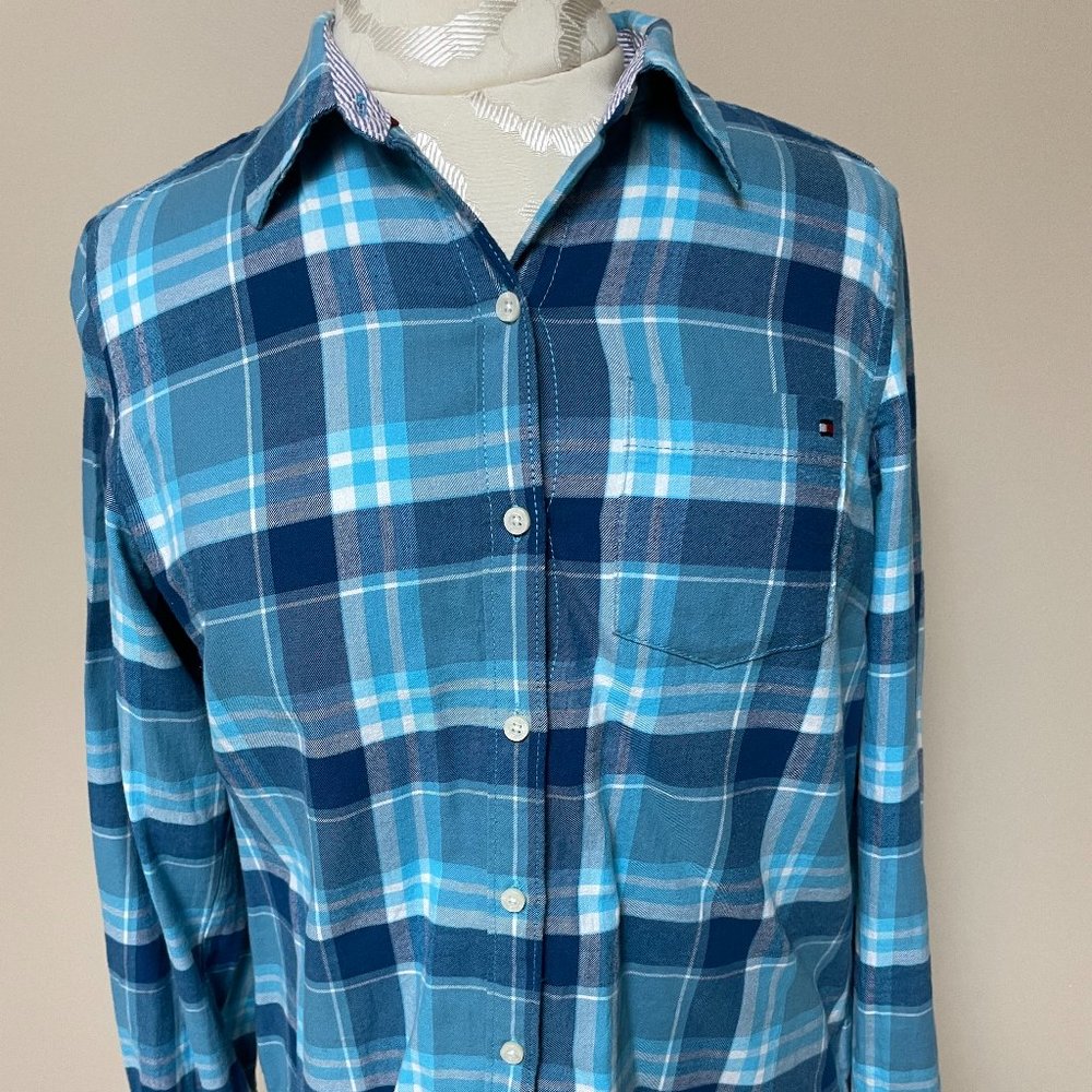 Tommy Hilfiger Blue Plaid Shirt S